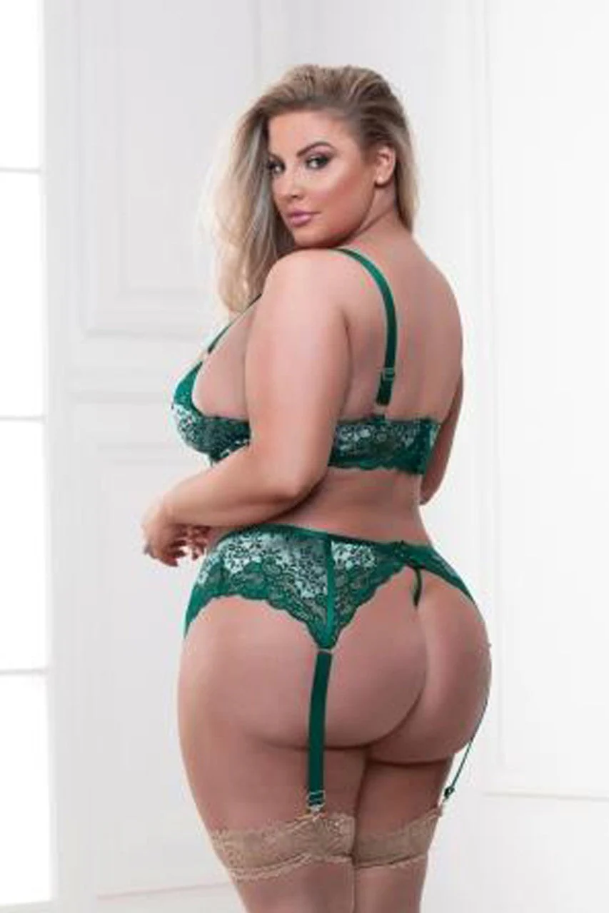 STM11328X Seven Til Midnight Champagne Wishes Bra Set Green - Image 2