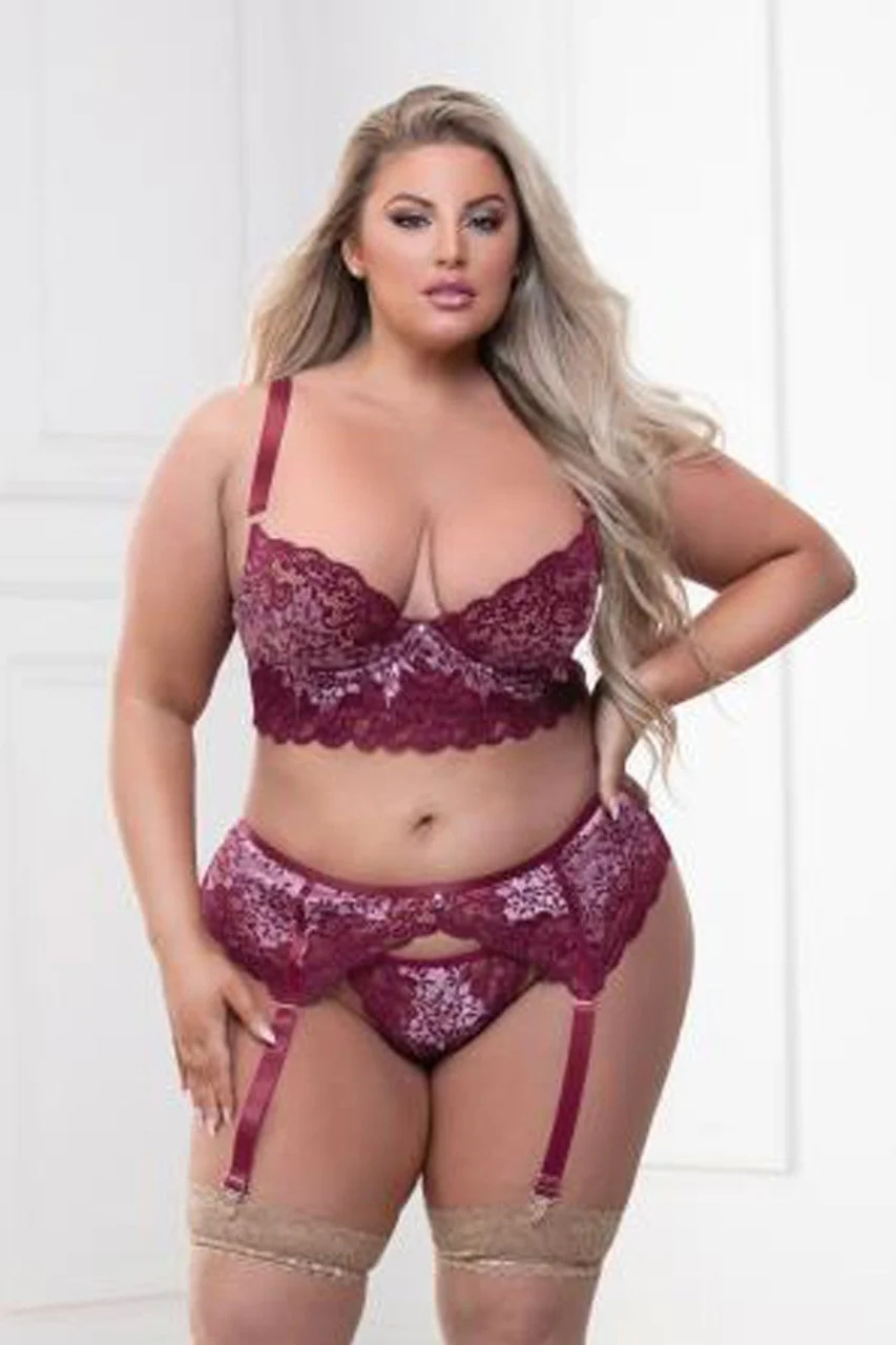 STM11328X Seven Til Midnight Champagne Wishes Bra Set Wine