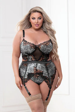 STM11329X Seven Til Midnight Champagne Wishes Merrywidow Set Black