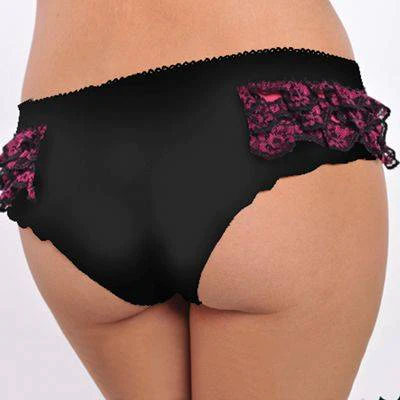 STM9177 Seven Til Midnight Mesh Boyshort With Floral Ruffles - Image 2