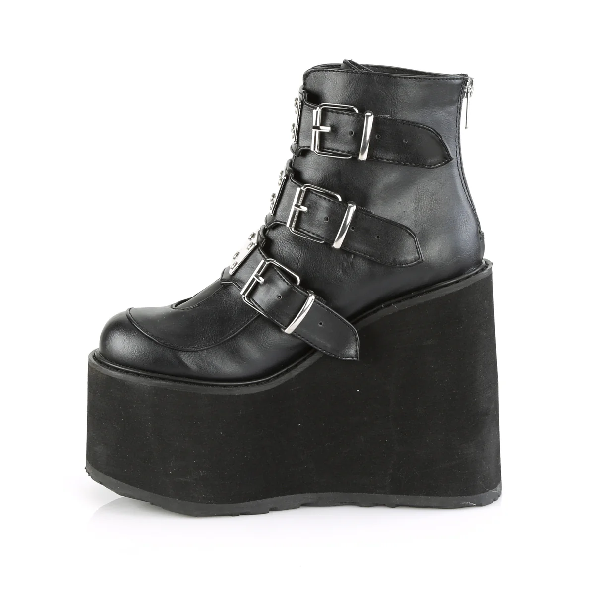 White Alternative Women's Ankle Boots - Demonia Cult SWING-105 - Image 10