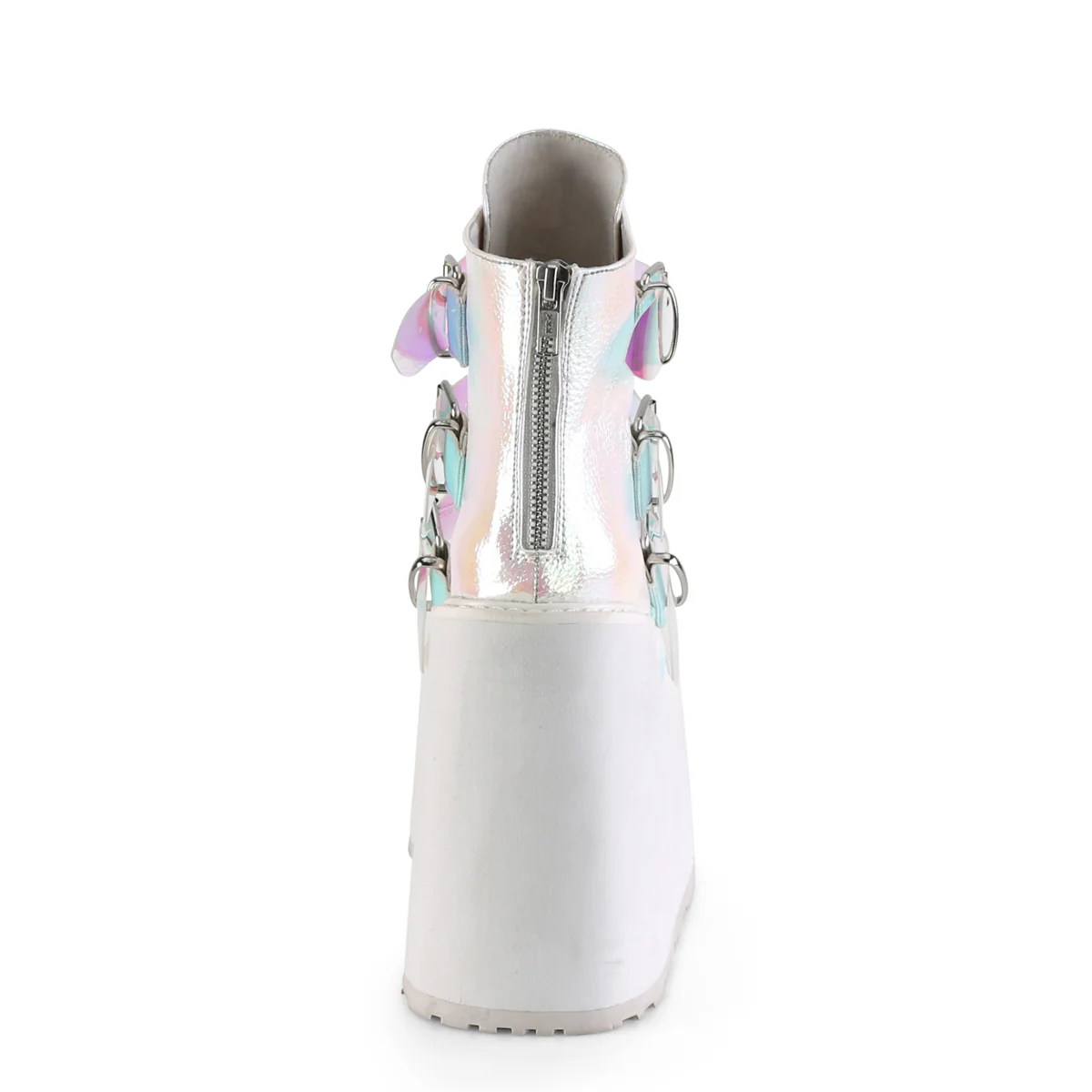 White Alternative Women's Ankle Boots - Demonia Cult SWING-105 - Image 15