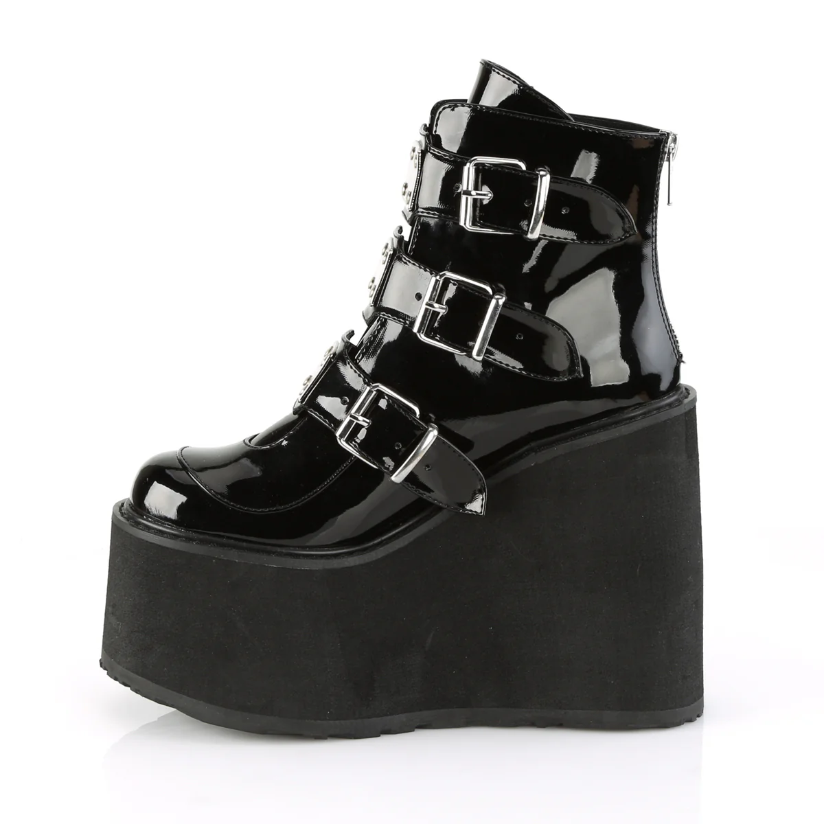 White Alternative Women's Ankle Boots - Demonia Cult SWING-105 - Image 6