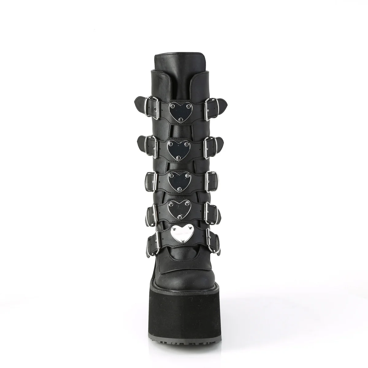 White  Alternative Knee High Boots -  Demonia Cult SWING-230 - Image 3