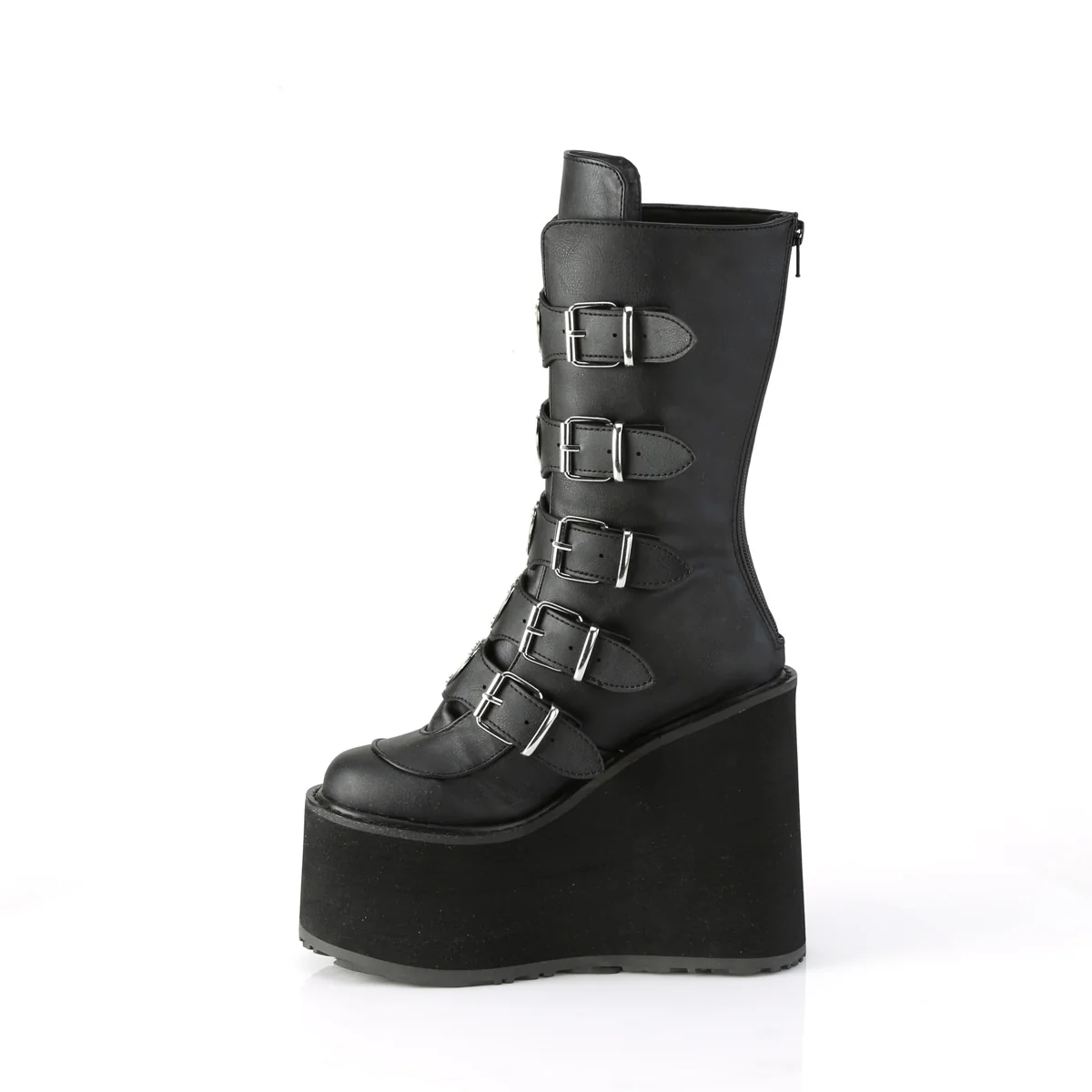 White  Alternative Knee High Boots -  Demonia Cult SWING-230 - Image 4