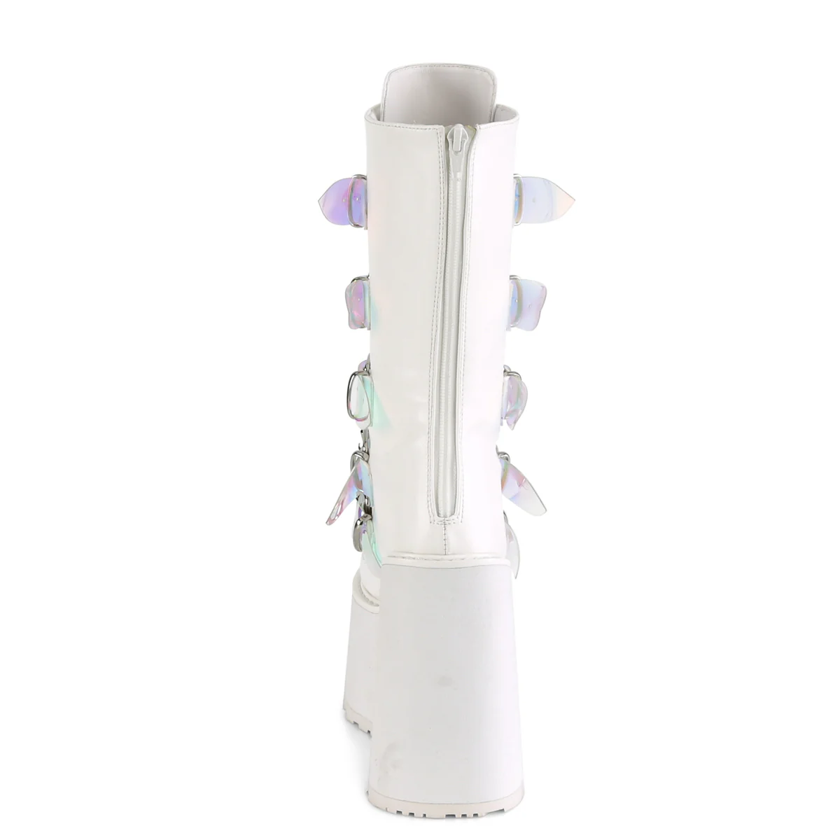 White  Alternative Knee High Boots -  Demonia Cult SWING-230 - Image 9