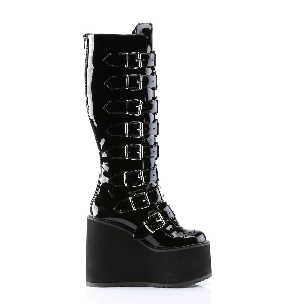 White  Alternative Knee High Boots -  Demonia Cult SWING-815 - Image 12