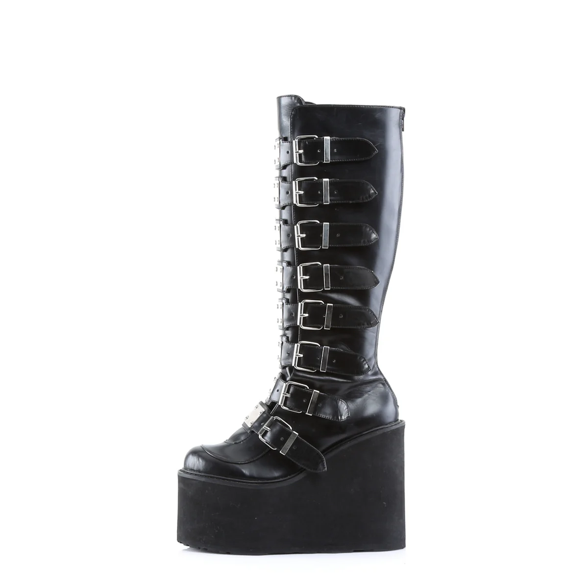 White  Alternative Knee High Boots -  Demonia Cult SWING-815 - Image 14