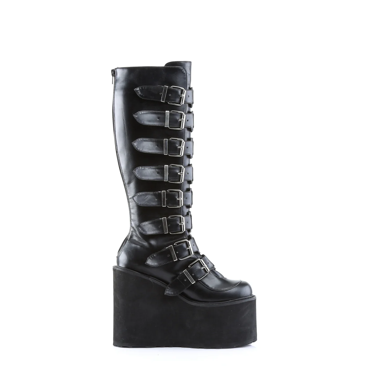 White  Alternative Knee High Boots -  Demonia Cult SWING-815 - Image 16