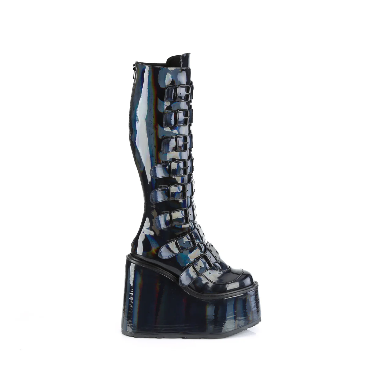 White  Alternative Knee High Boots -  Demonia Cult SWING-815 - Image 20
