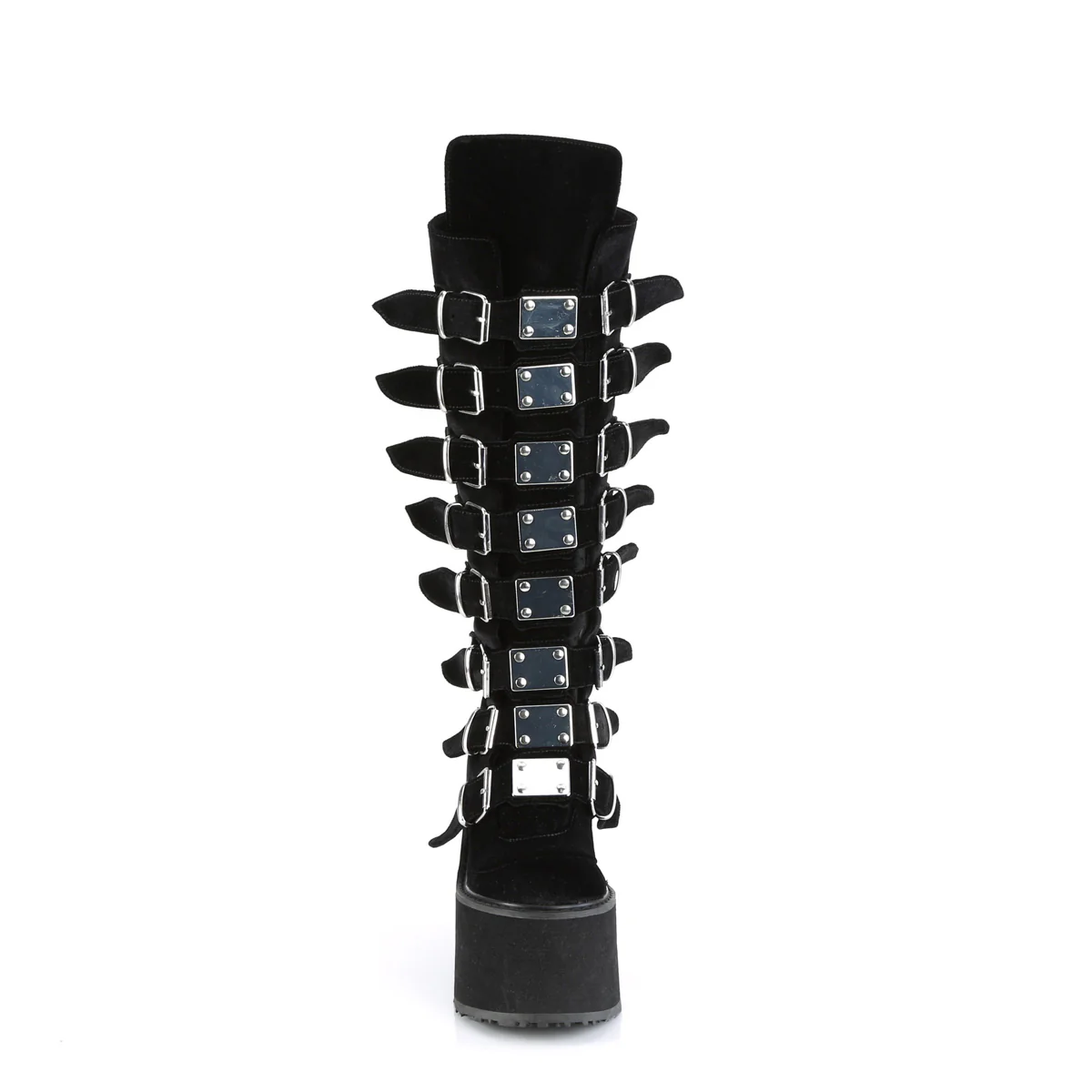 White  Alternative Knee High Boots -  Demonia Cult SWING-815 - Image 25