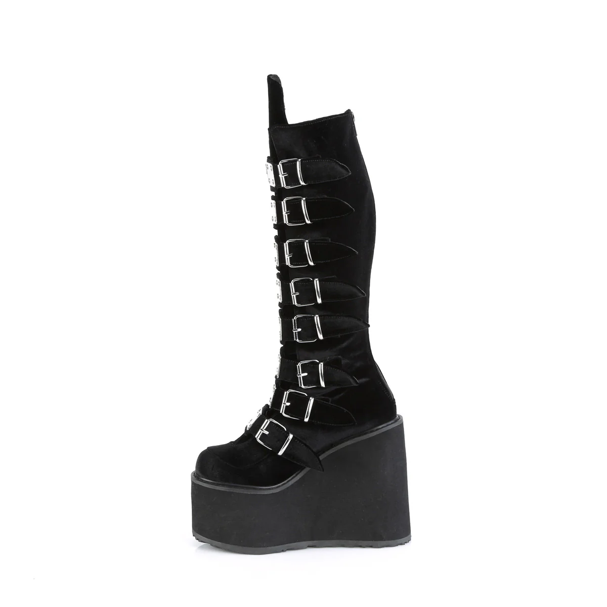 White  Alternative Knee High Boots -  Demonia Cult SWING-815 - Image 26