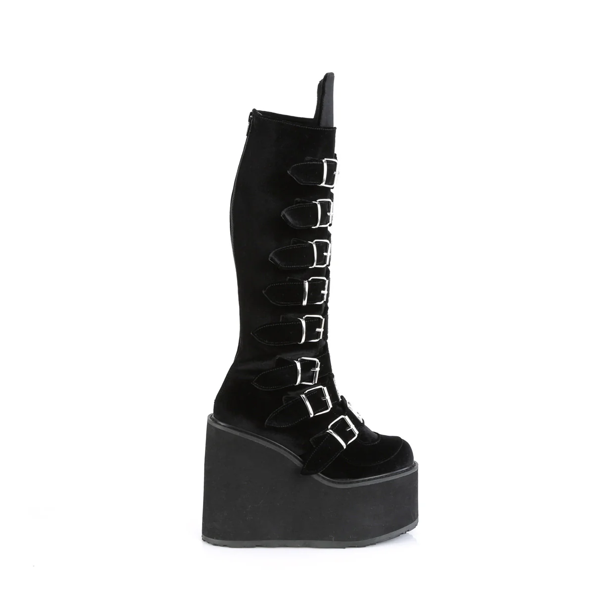 White  Alternative Knee High Boots -  Demonia Cult SWING-815 - Image 28