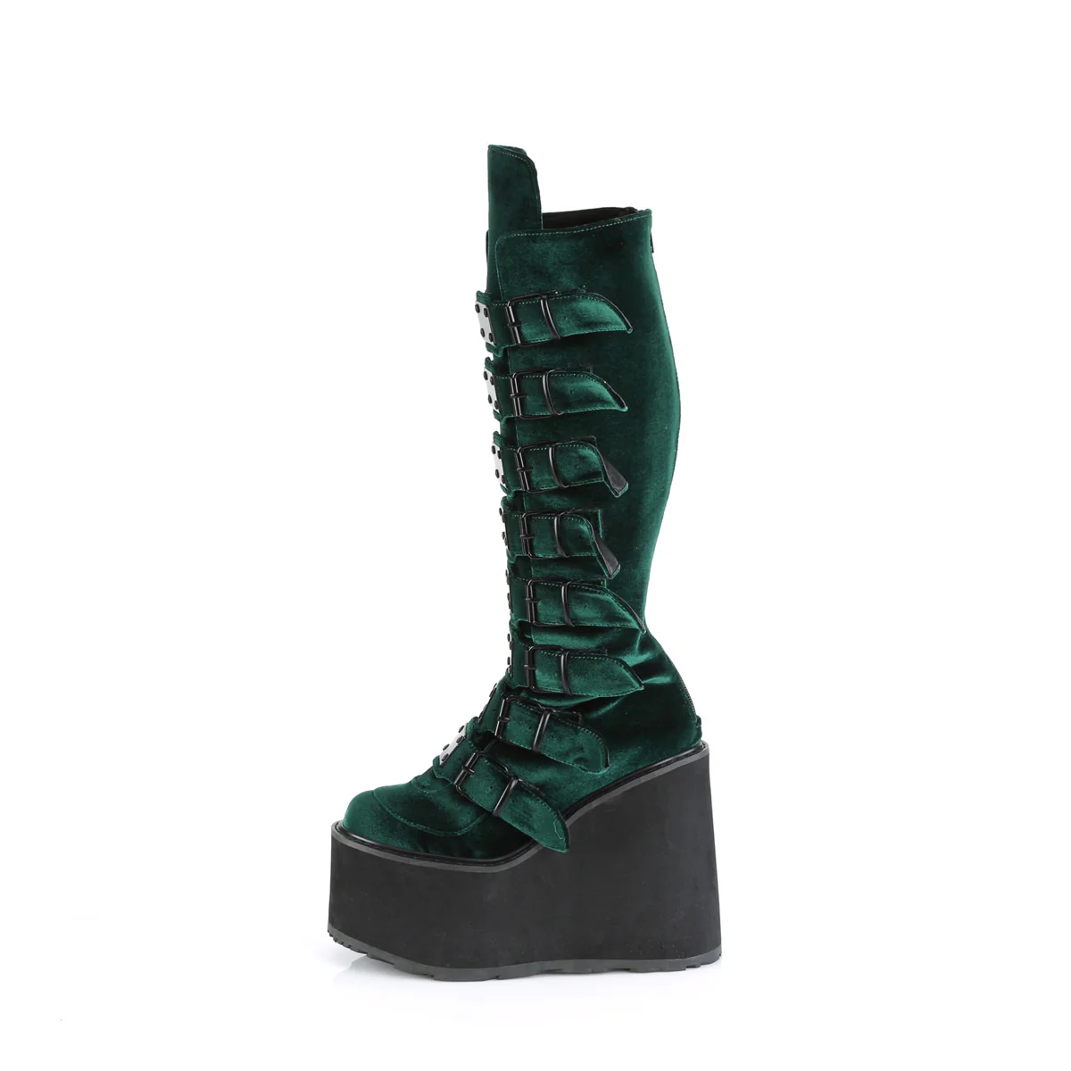 White  Alternative Knee High Boots -  Demonia Cult SWING-815 - Image 30