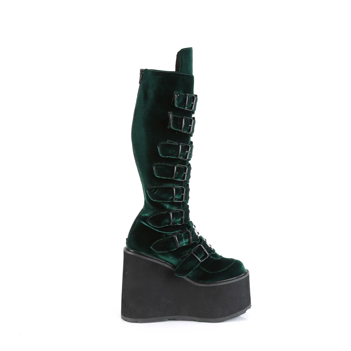 White  Alternative Knee High Boots -  Demonia Cult SWING-815 - Image 32
