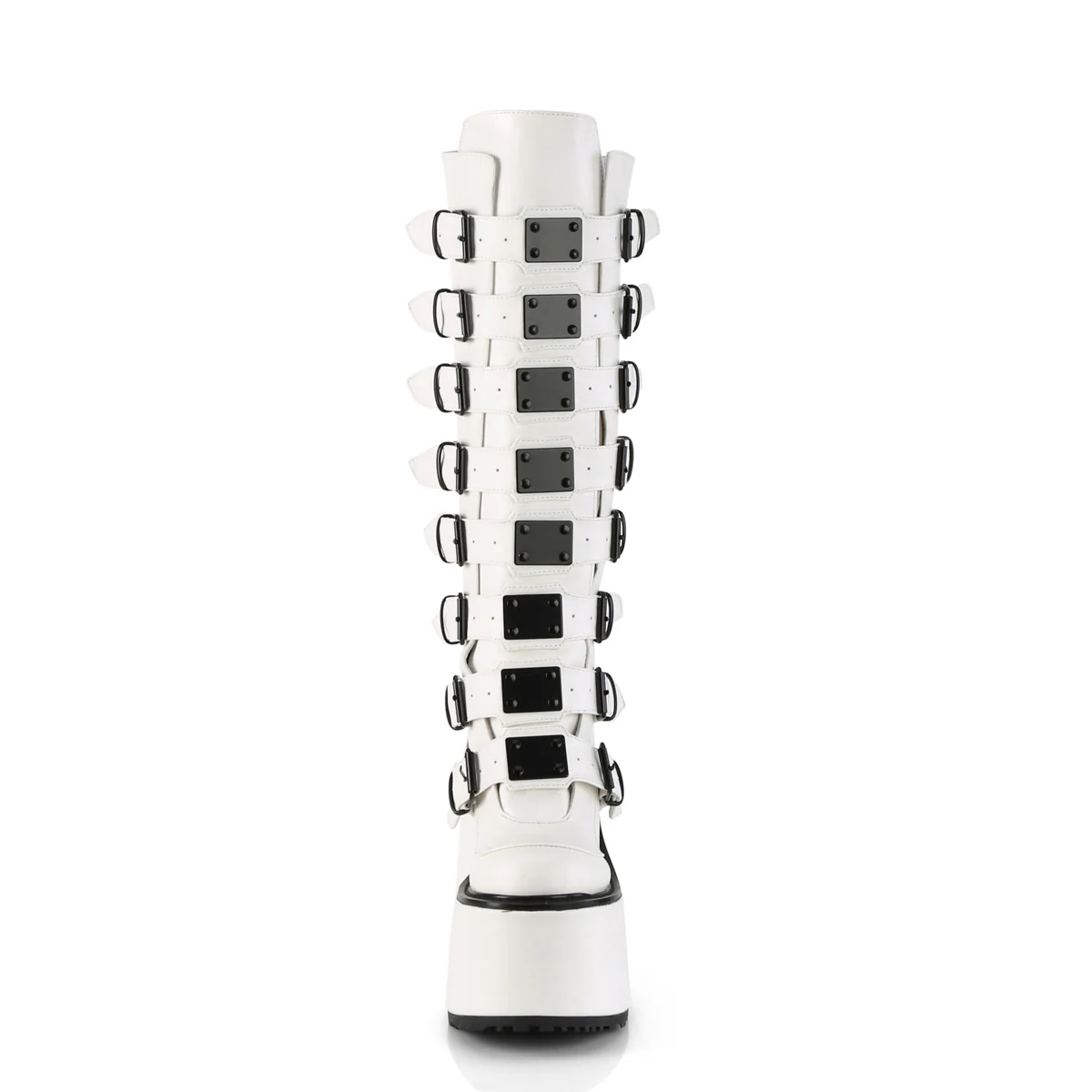 White  Alternative Knee High Boots -  Demonia Cult SWING-815 - Image 37