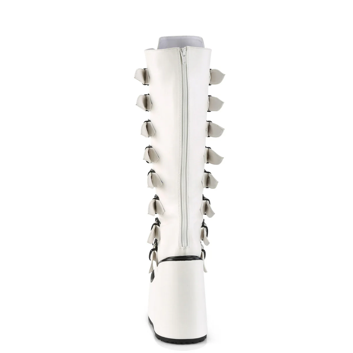 White  Alternative Knee High Boots -  Demonia Cult SWING-815 - Image 39