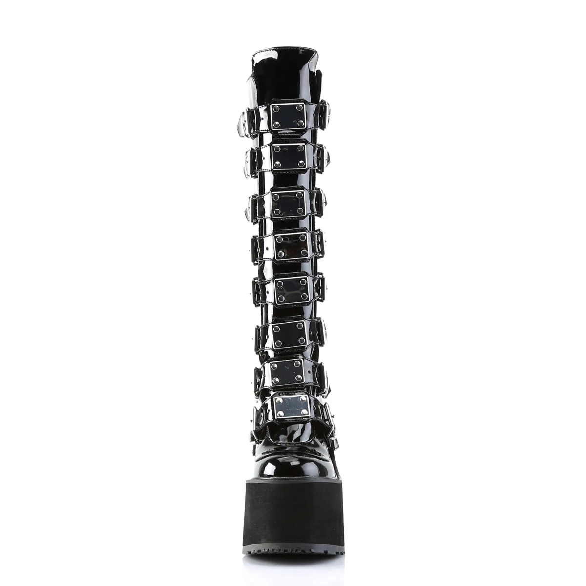 White  Alternative Knee High Boots -  Demonia Cult SWING-815 - Image 9