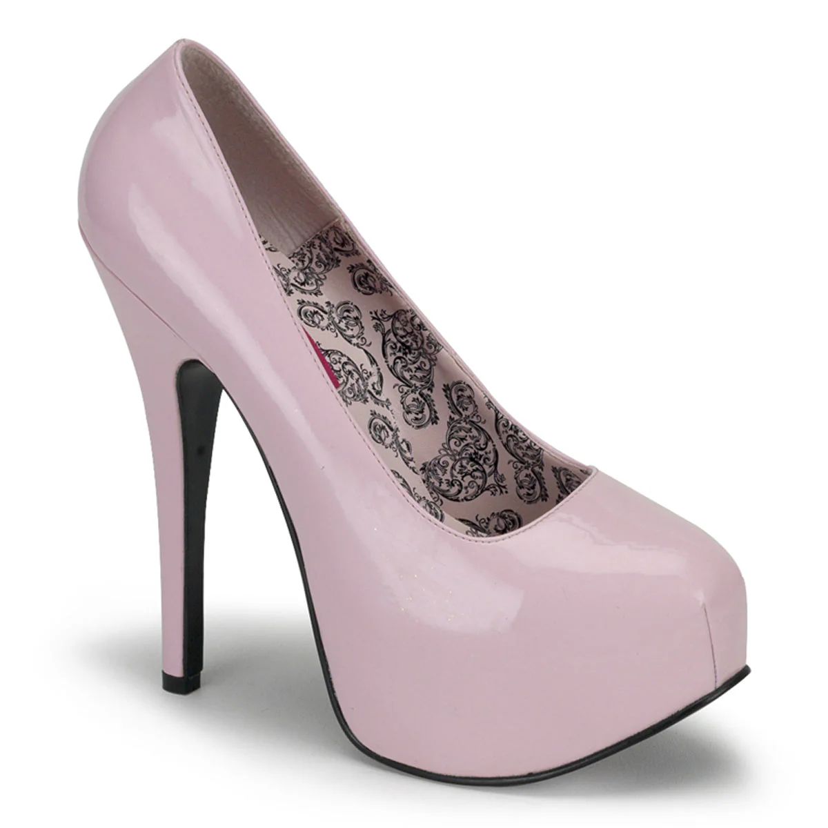 TEE06 Sexy Baby Pink Hidden Platform Shoes