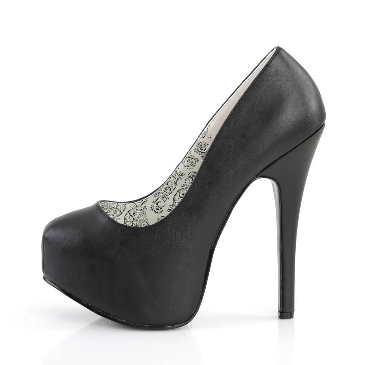Black 5.8 Inch Hidden Platform Shoes - Bordello TEEZE-06 - Image 3