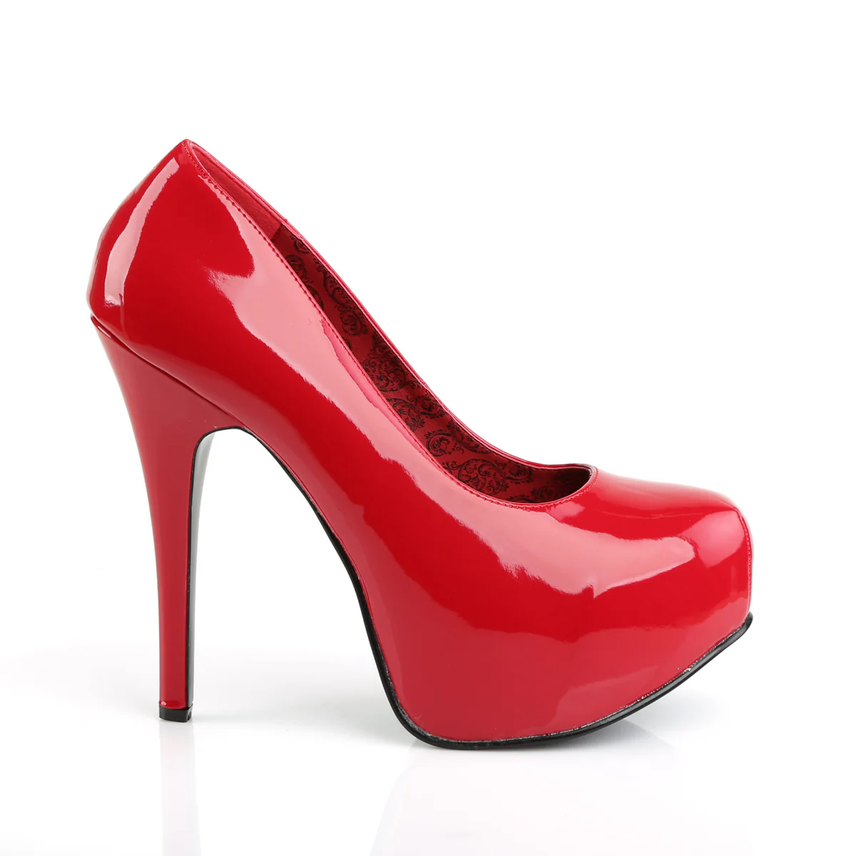 TEEZE-06W Pleaser Large Size Ladies Shoes 6 Inch Heel Red Platform Shoes - Image 5