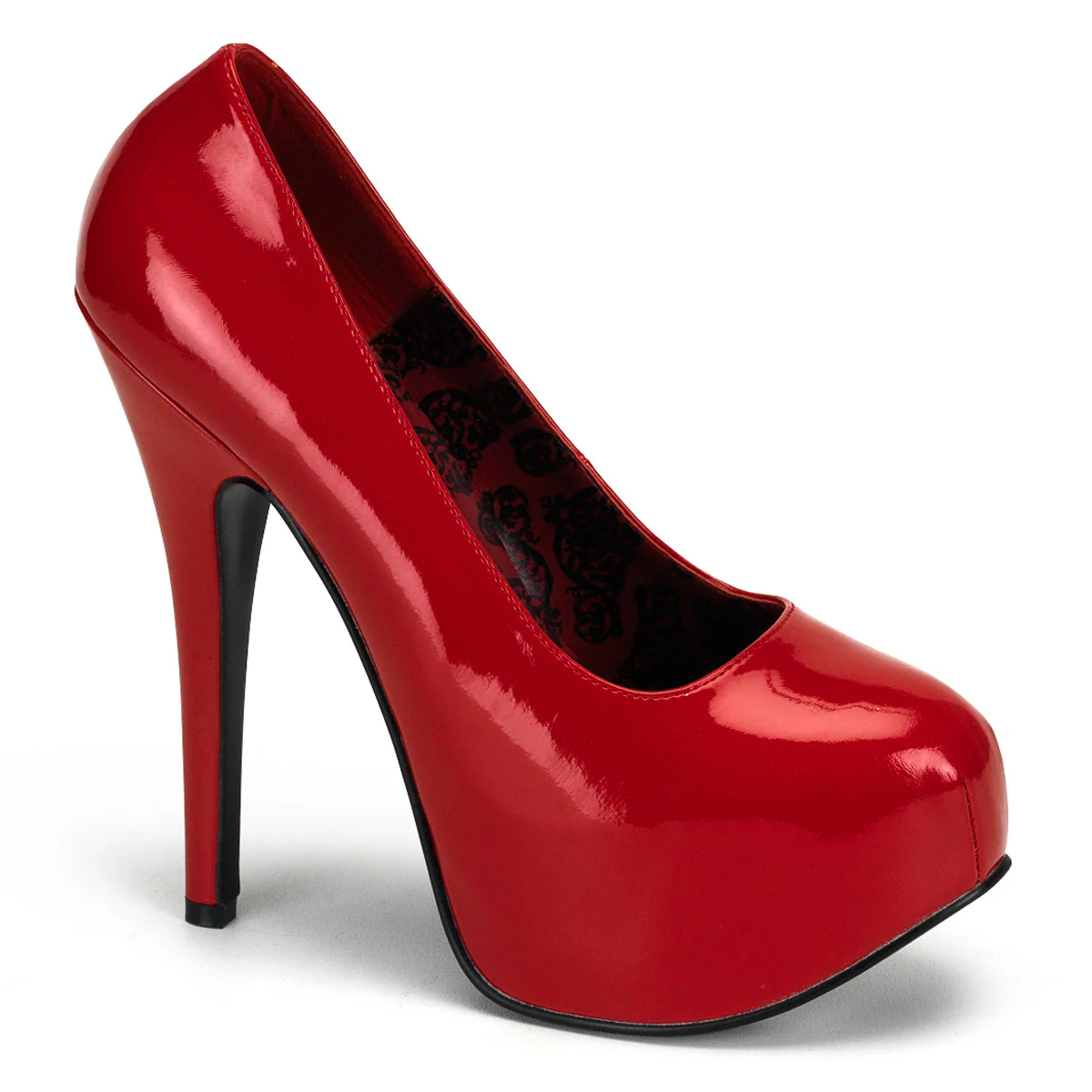 TEEZE-06W Pleaser Large Size Ladies Shoes 6 Inch Heel Red Platform Shoes - Image 6