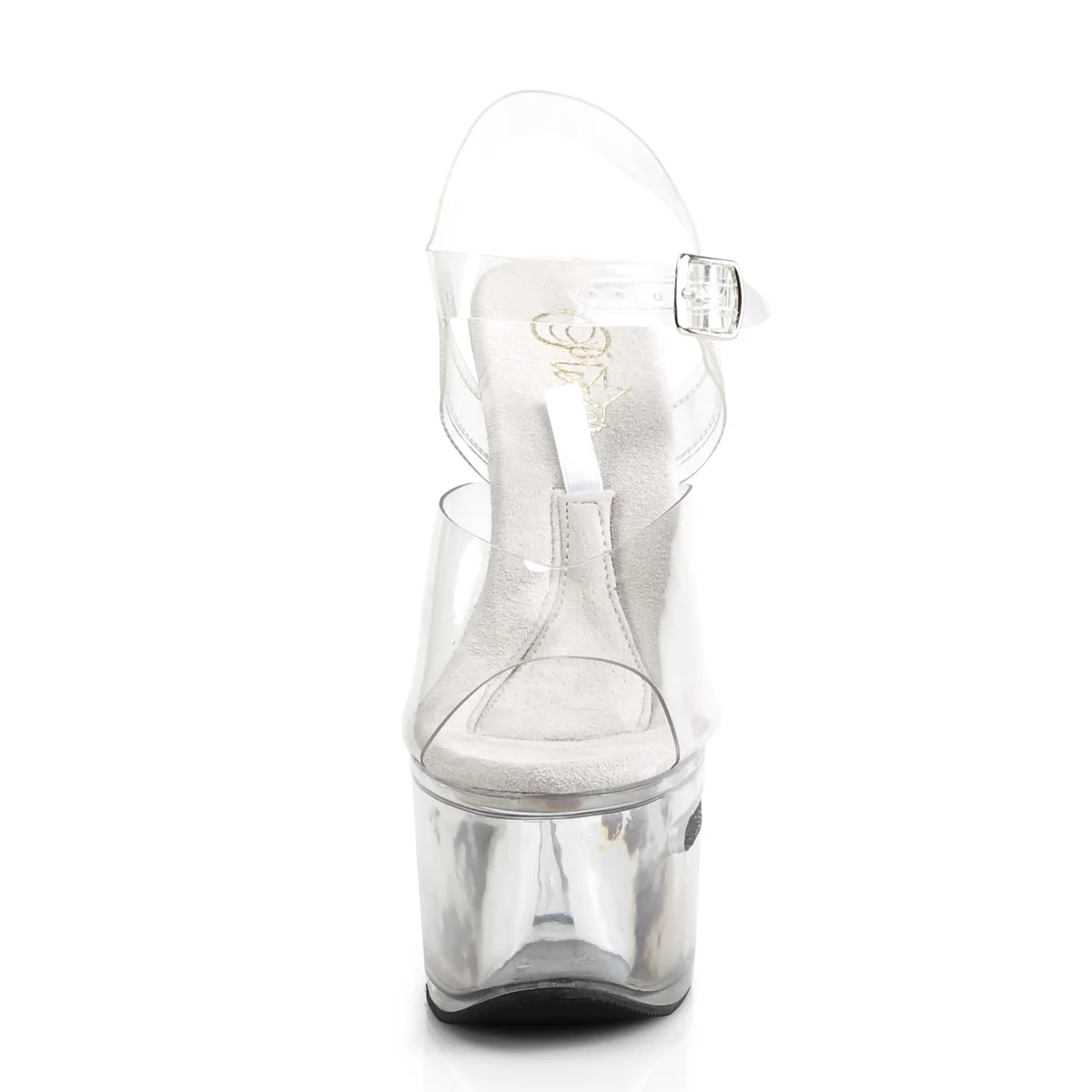 Clear 7 Inch Fetish Pole Platform Shoes - Pleaser TIPJAR-708-2 - Image 2