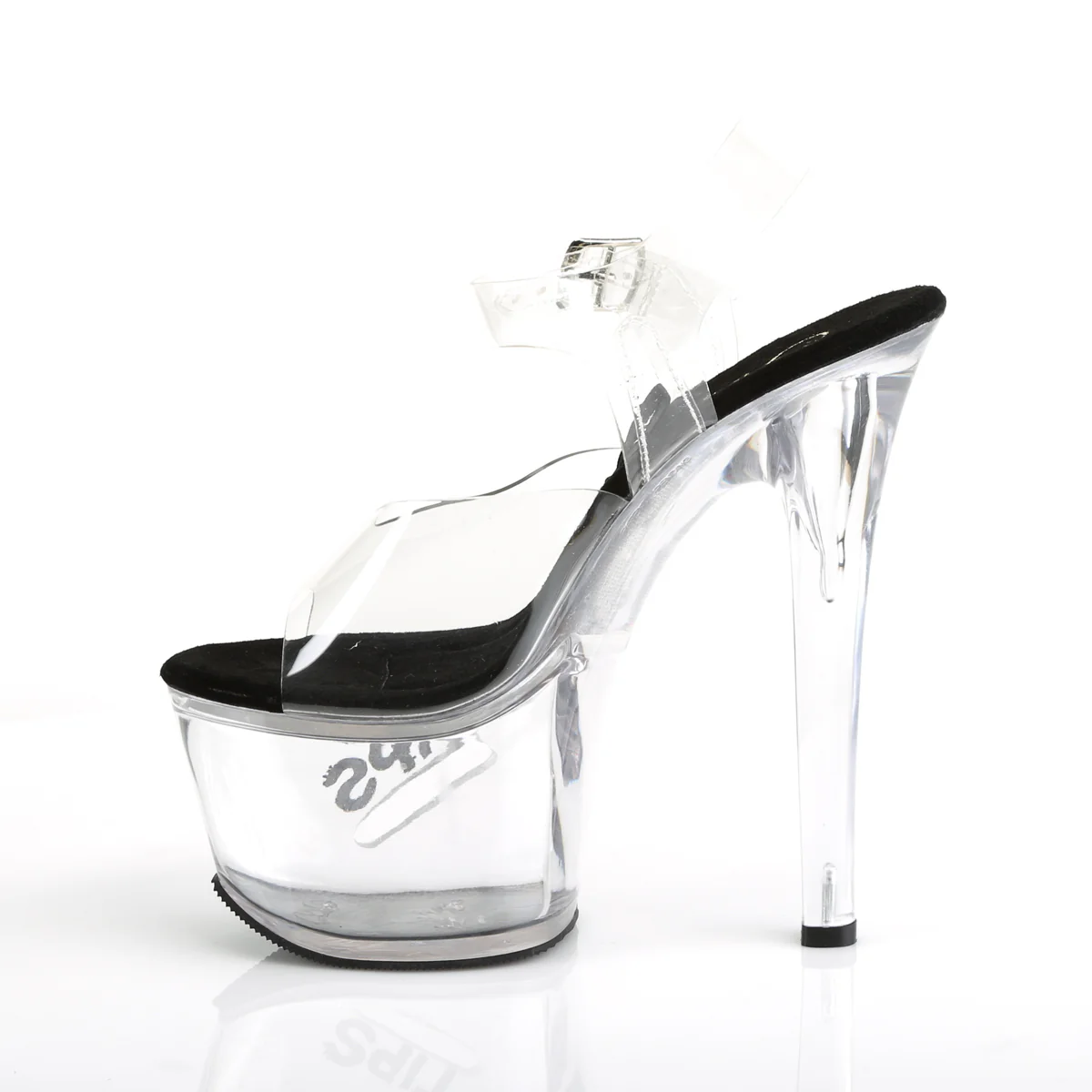 Clear 7 Inch Fetish Pole High Heels -  Pleaser TIPJAR-708-5 - Image 3