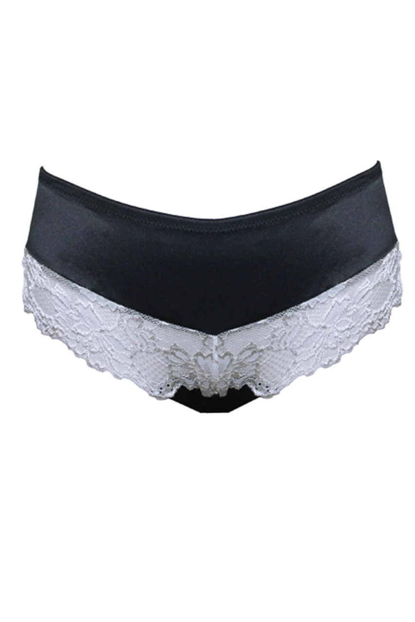 TL9627 Tia Lyn Decadent Fashion Panty Black/Ivory Panties