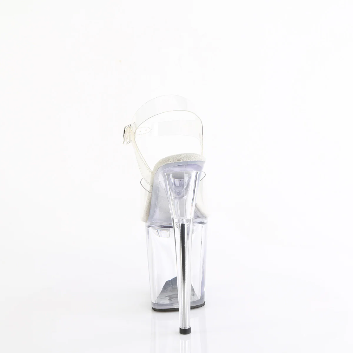 Clear 8 Inch Fetish Pole High Heels -  Pleaser TREASURE-808FLA - Image 4