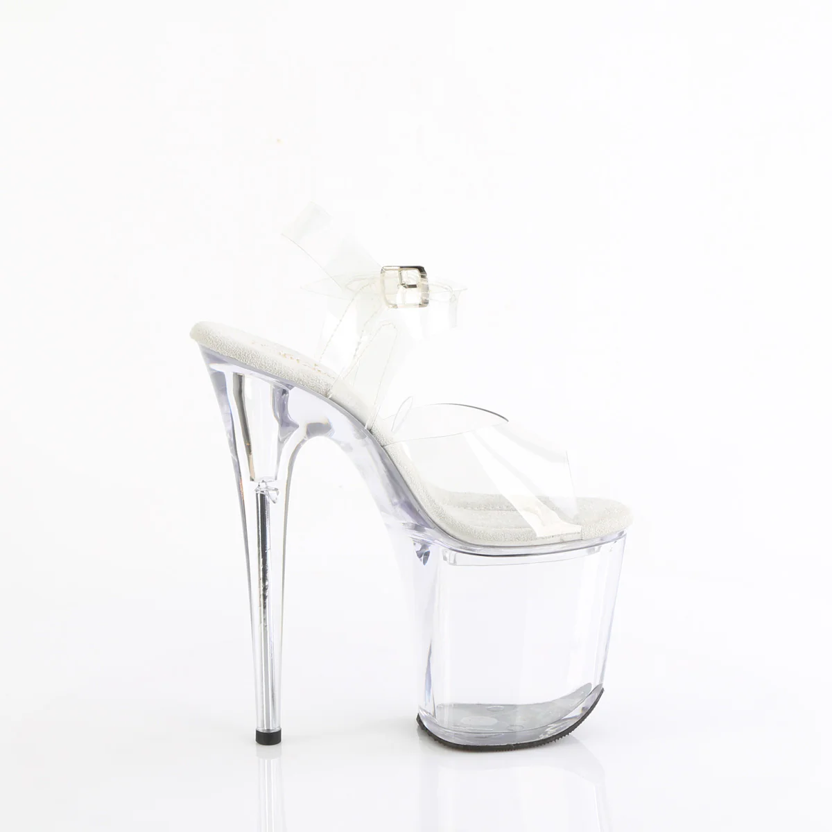 Clear 8 Inch Fetish Pole High Heels -  Pleaser TREASURE-808FLA - Image 5