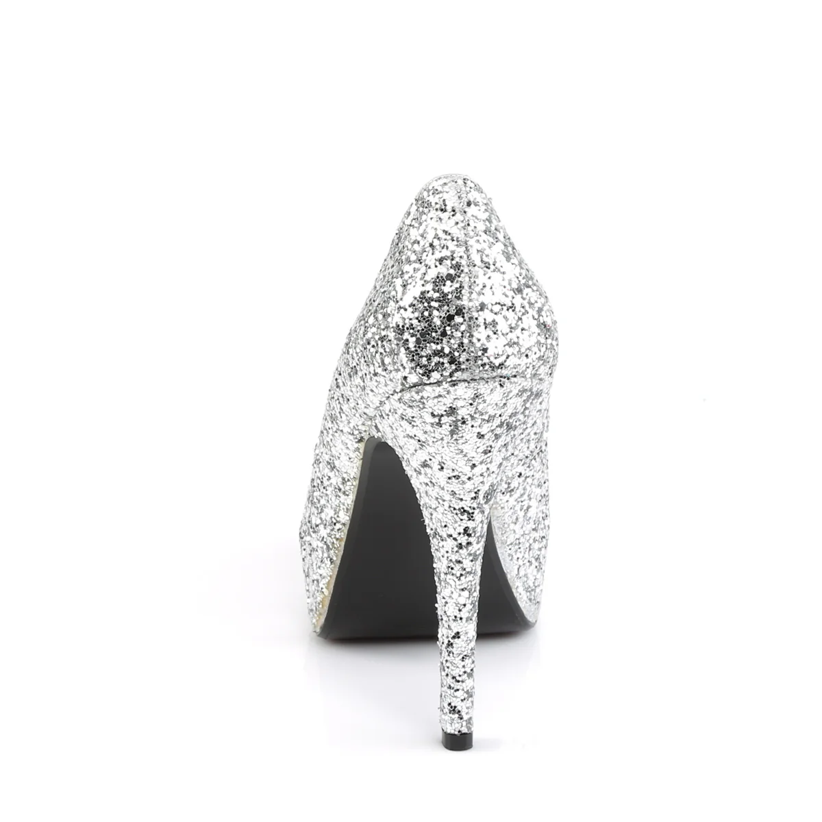 TWINKLE-18G Fabulicious 5 Inch Heel Silver Glitter Sexy Shoe - Image 4