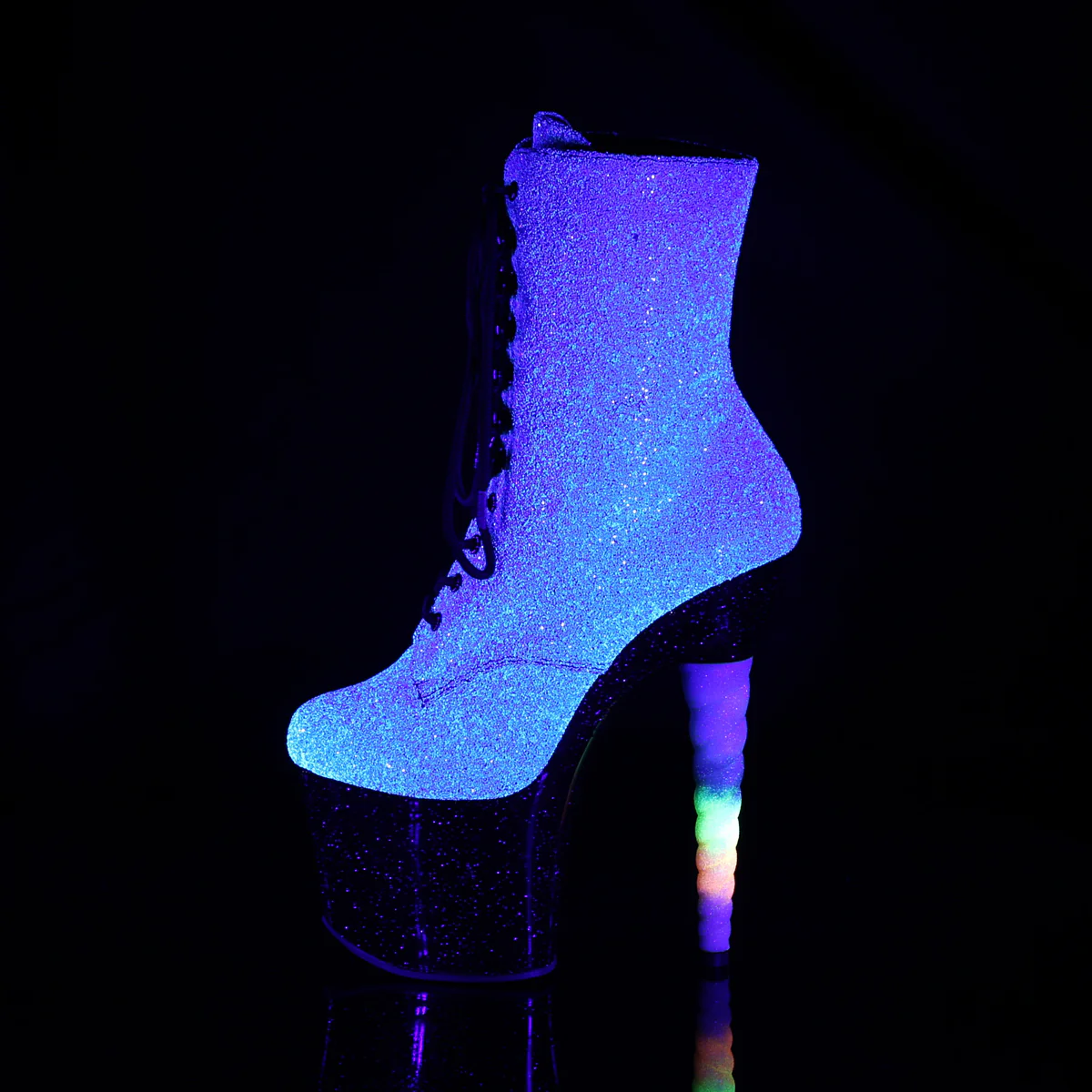 Purple 7 Inch Pole Dancer High Heels - Pleaser UNICORN-1020G - Image 3