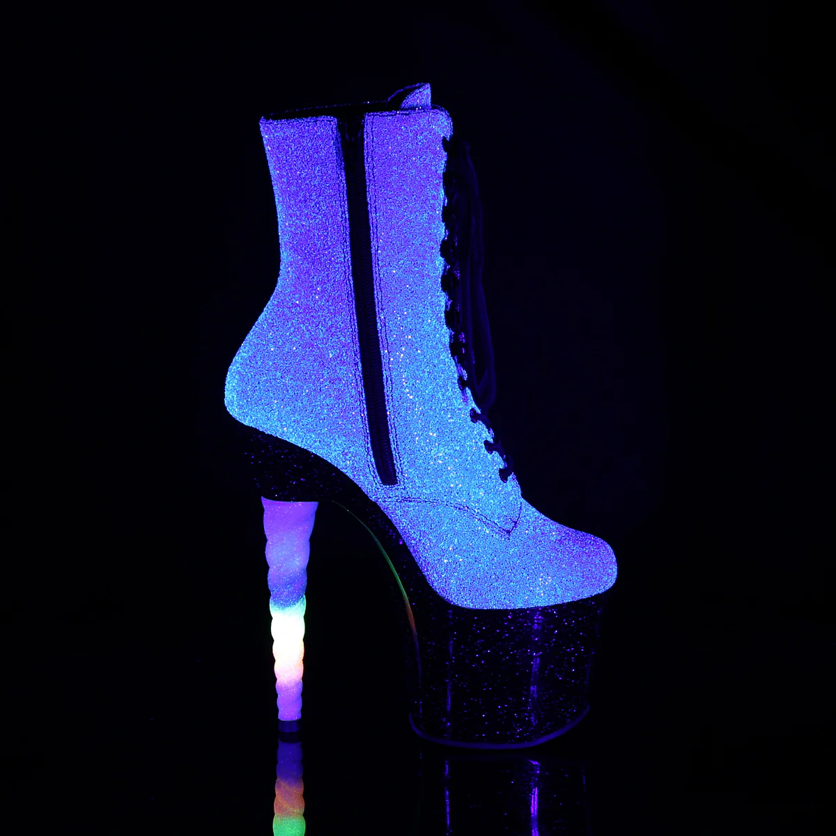 Purple 7 Inch Pole Dancer High Heels - Pleaser UNICORN-1020G - Image 5