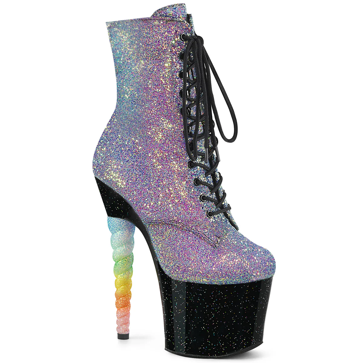 Purple 7 Inch Pole Dancer High Heels - Pleaser UNICORN-1020G - Image 6