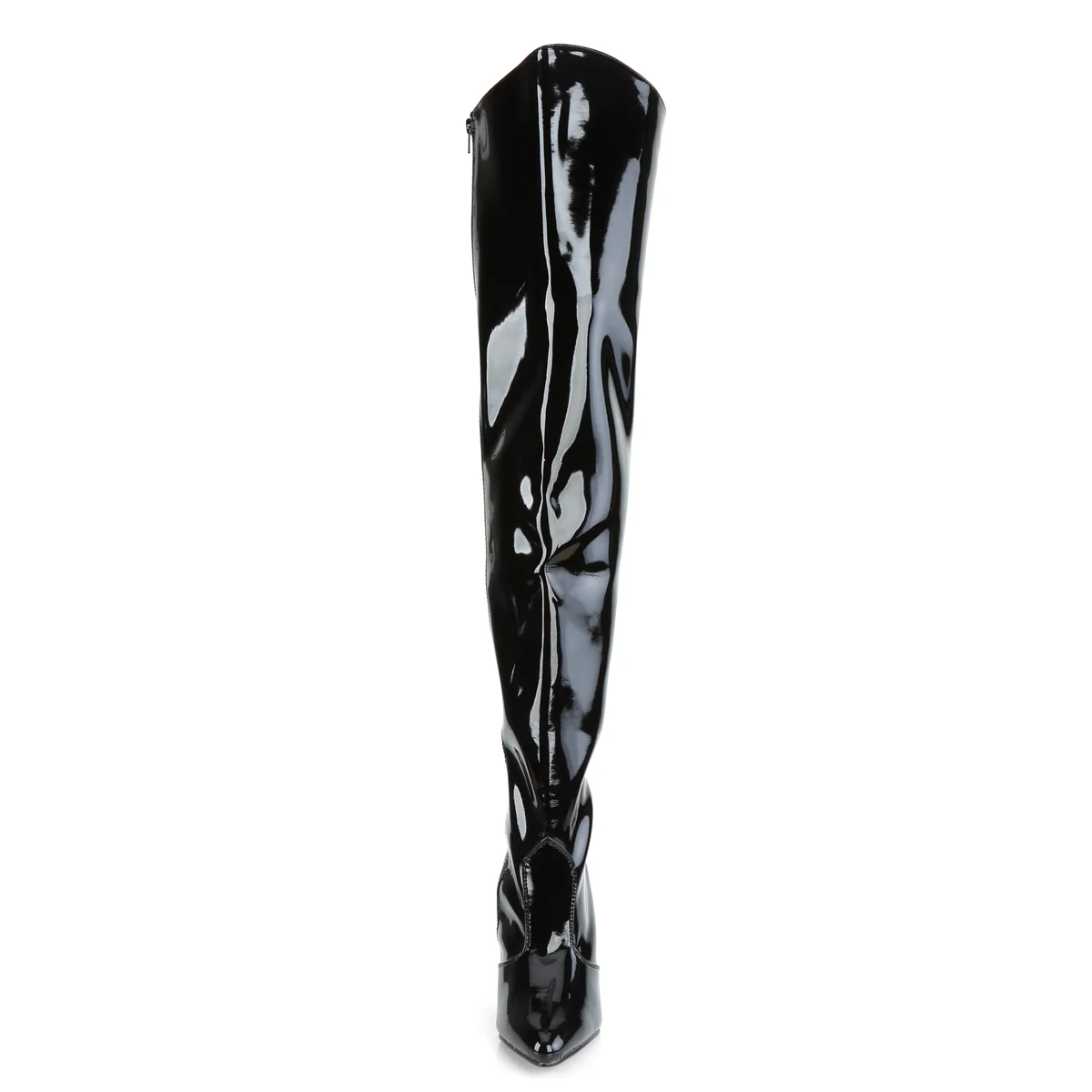 Black 4 Inch Fetish Thigh High Boots -  Pleaser VANITY-3010 - Image 2