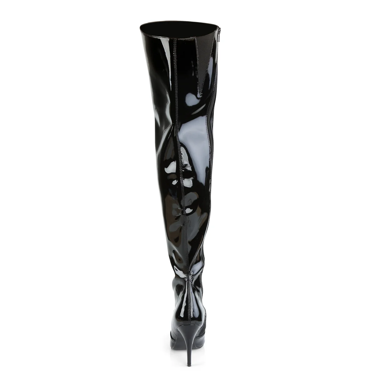 Black 4 Inch Fetish Thigh High Boots -  Pleaser VANITY-3010 - Image 4