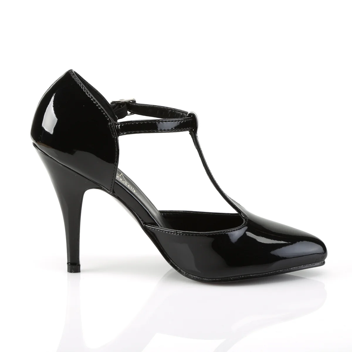 Black 4 Inch Sexy Fetish Shoes - Pleaser VANITY-415 - Image 5