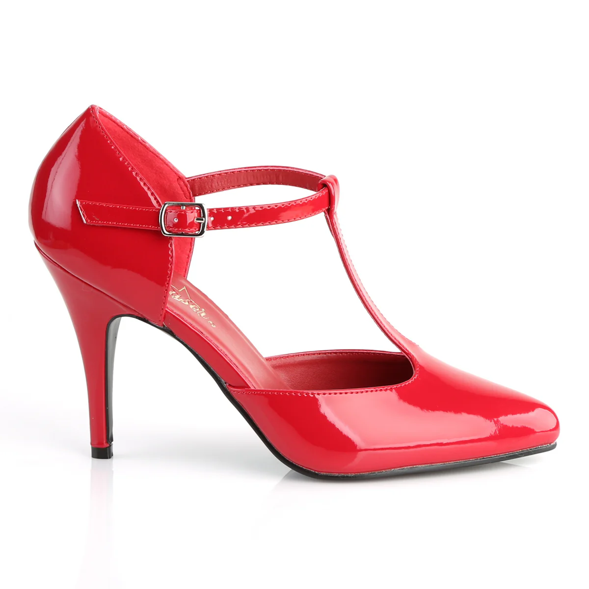Red 4 Inch Fetish Berdoom Heels - Pleaser VANITY-415 - Image 5
