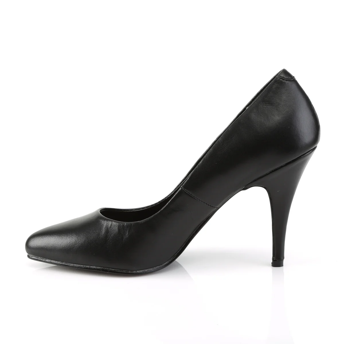 Black Leather 4 Inch Sultry Berdoom Heels - Pleaser VANITY-420 - Image 3