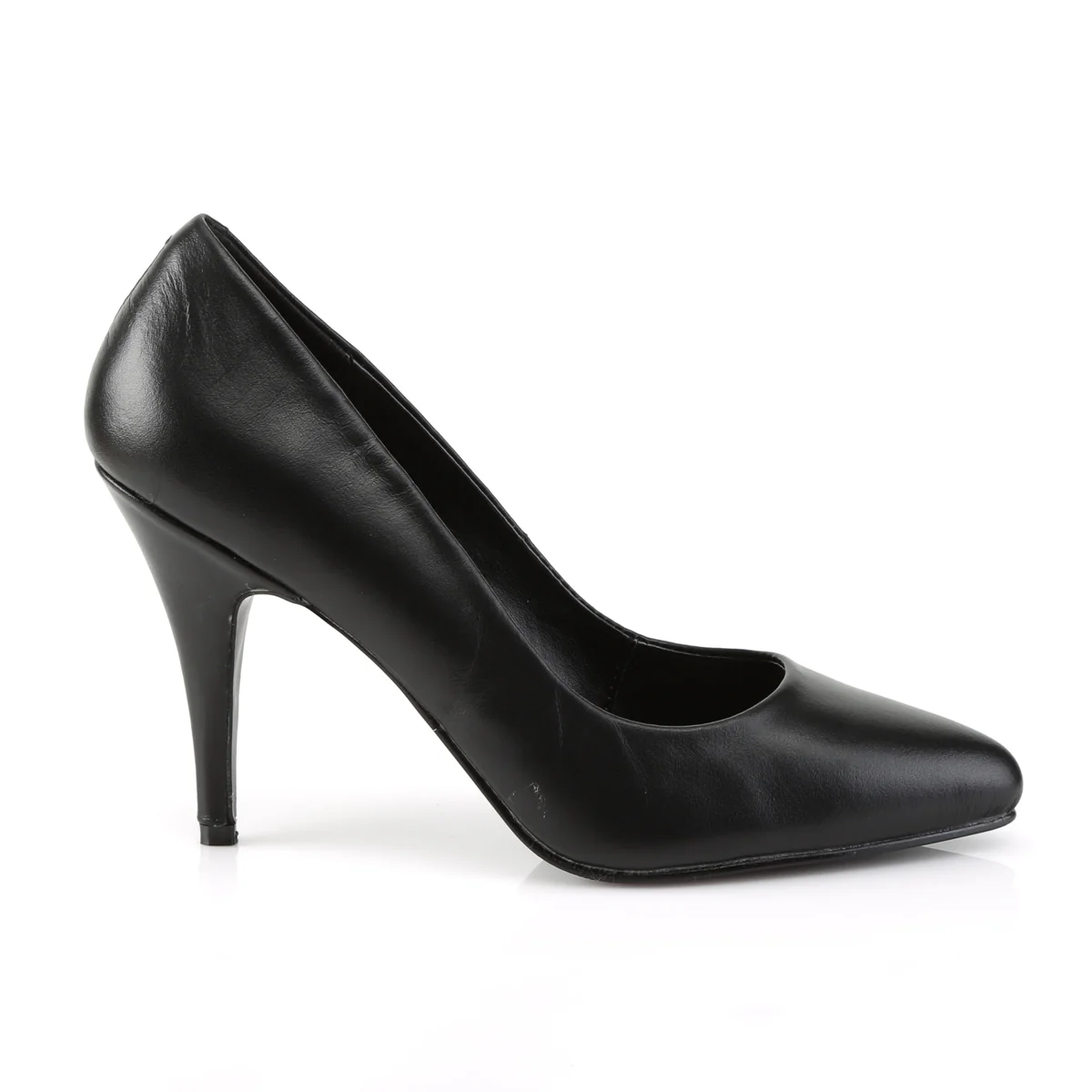 Black Leather 4 Inch Sultry Berdoom Heels - Pleaser VANITY-420 - Image 5