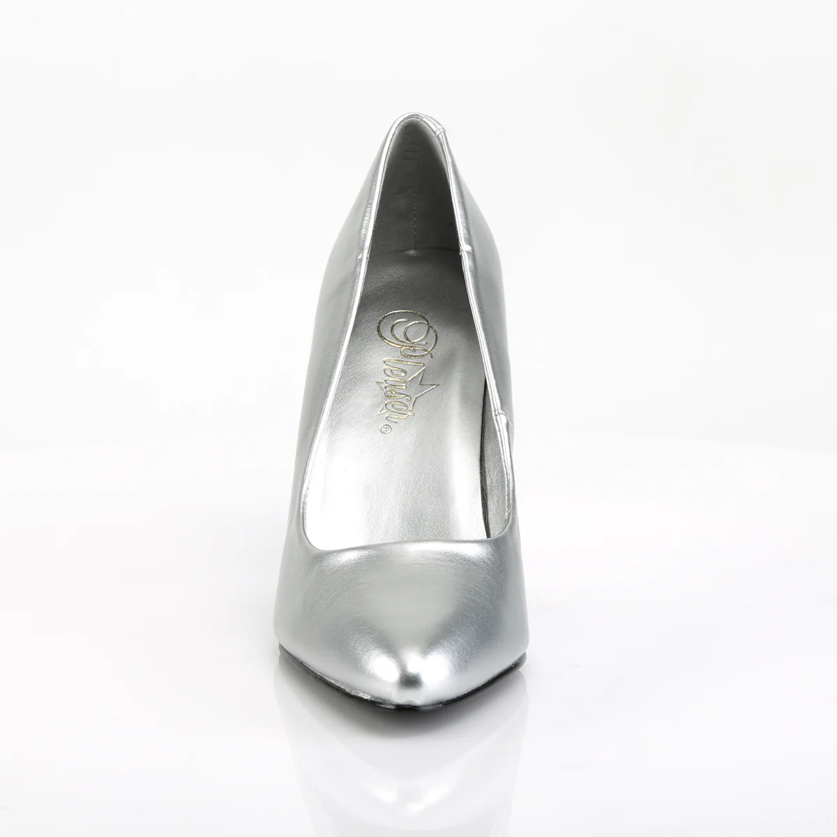 Silver 4 Inch Fetish Berdoom Heels - Pleaser VANITY-420 - Image 2