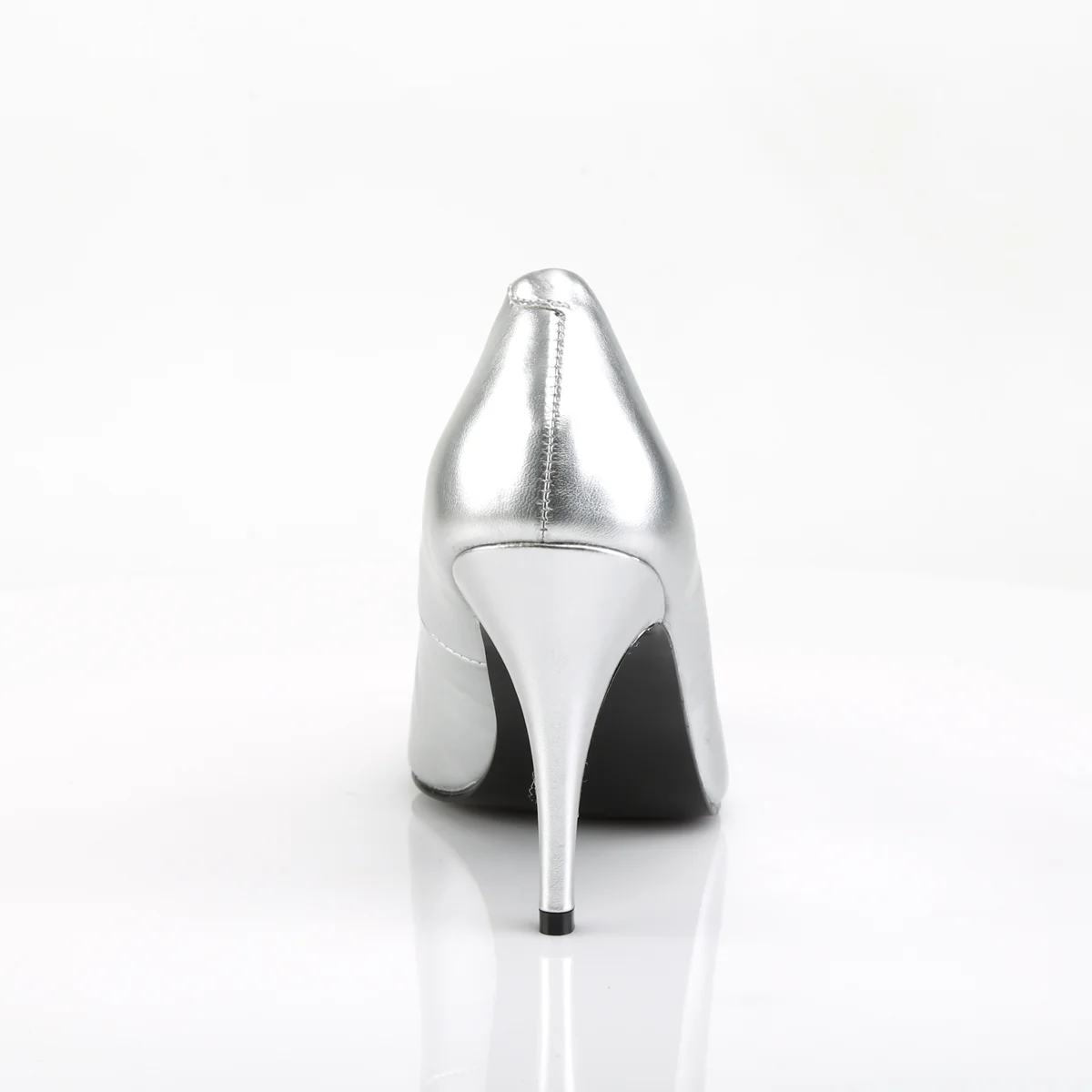 Silver 4 Inch Fetish Berdoom Heels - Pleaser VANITY-420 - Image 4