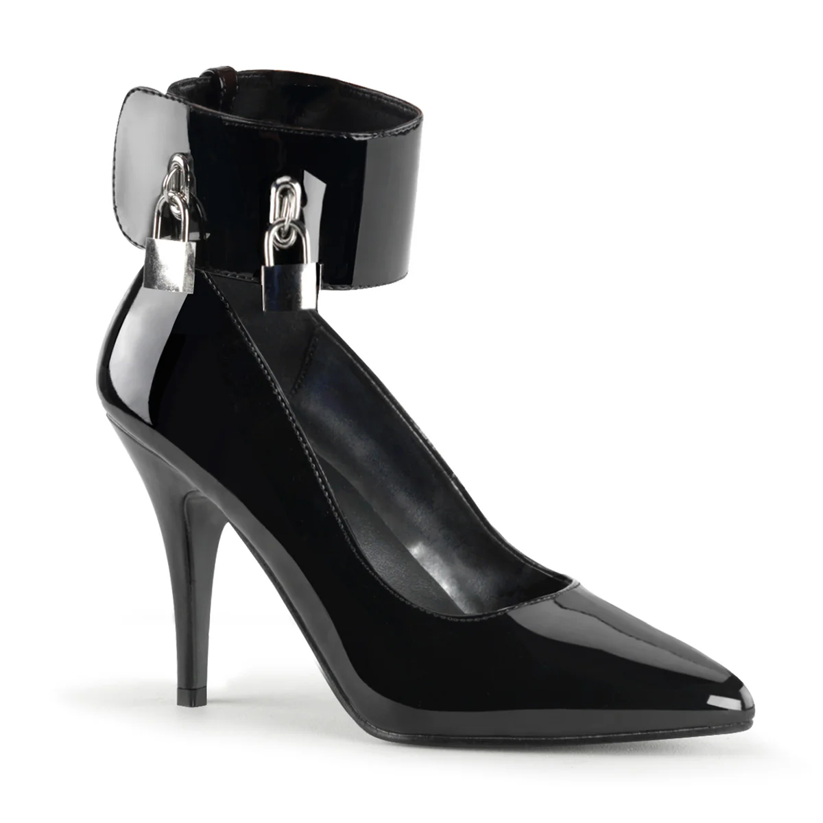 Black 4 Inch Fetish Berdoom Heels - Pleaser VANITY-434