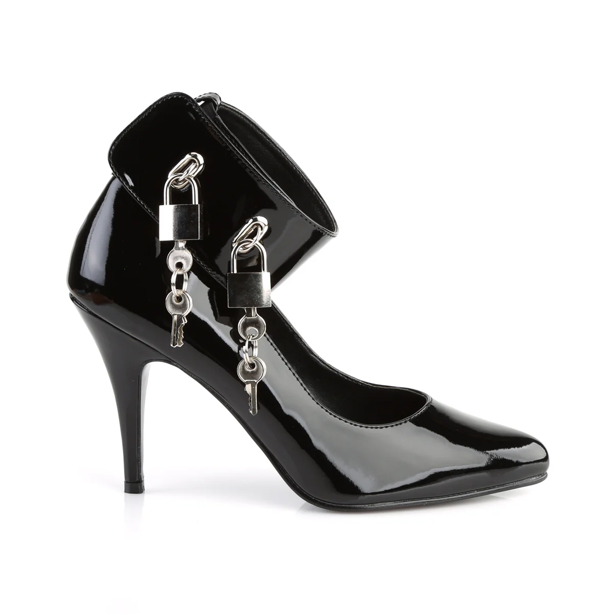 Black 4 Inch Fetish Berdoom Heels - Pleaser VANITY-434 - Image 5