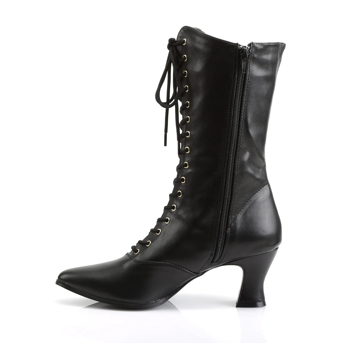 Black 2.8 Inch Fancy Dress Women's Boots -  Funtasma VICTORIAN-120 - Image 3