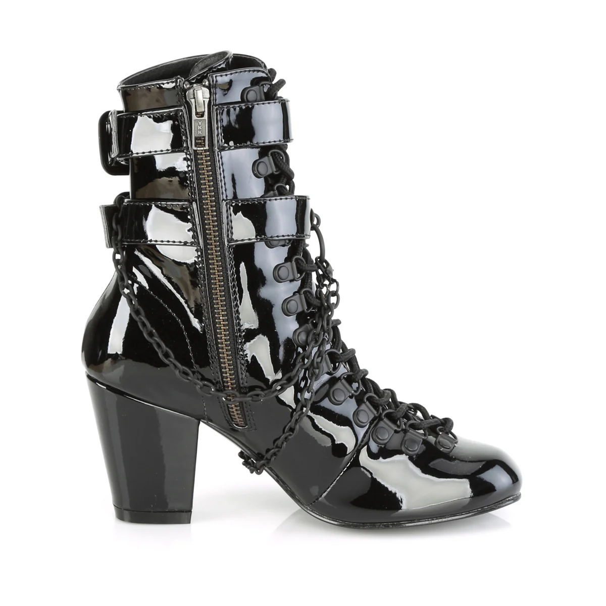 White 3 Inch Alternative Women's Ankle Boots - Demonia Cult VIVIKA-128 - Image 7