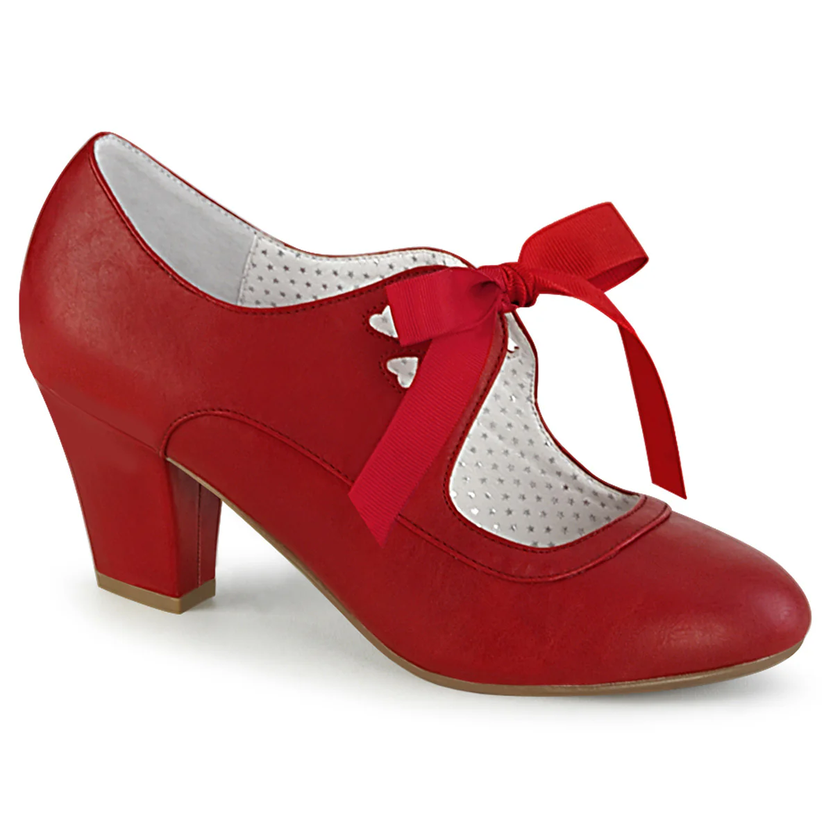 Red 2.5 Inch Vintage Heels - Pin Up Couture WIGGLE-32