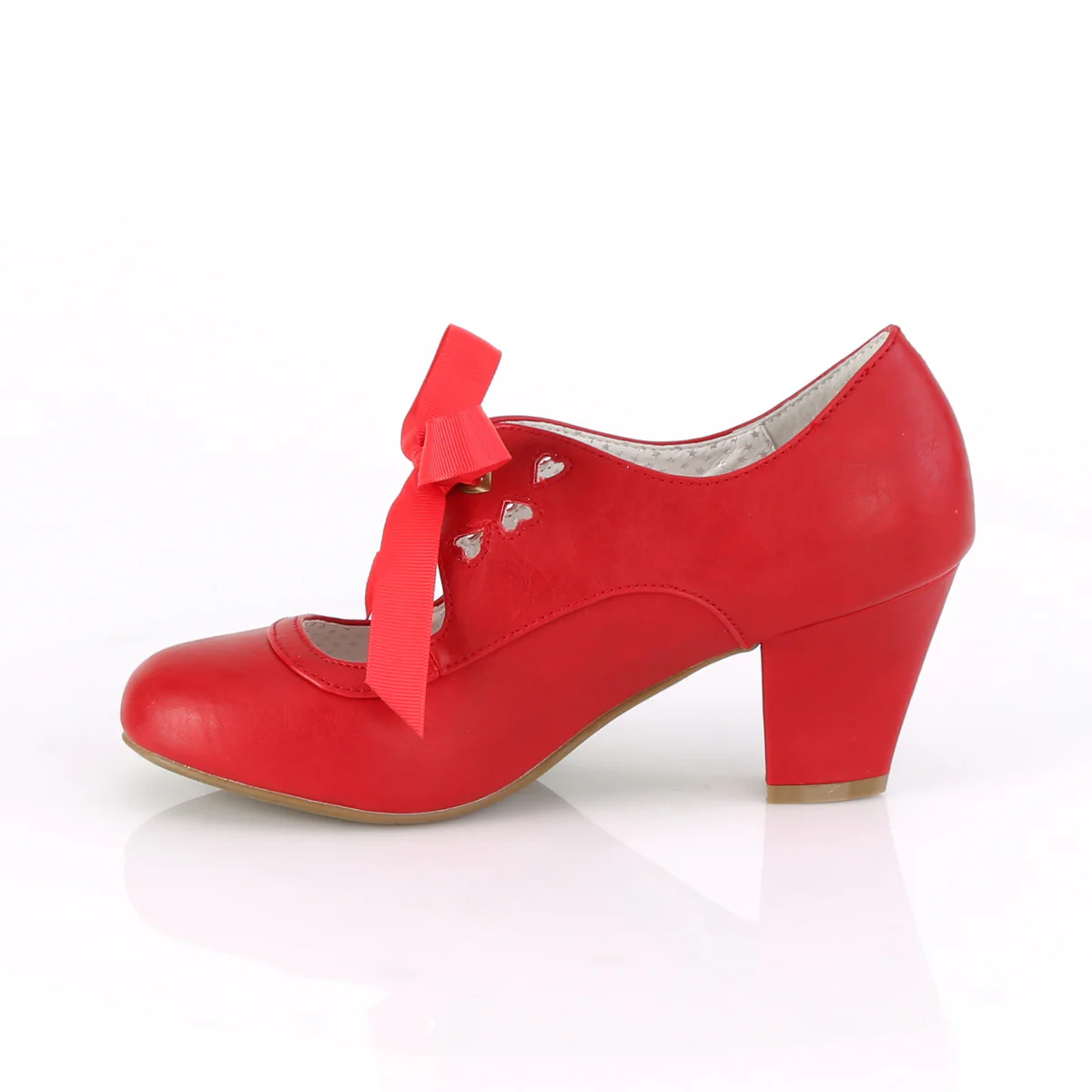 Red 2.5 Inch Vintage Heels - Pin Up Couture WIGGLE-32 - Image 3