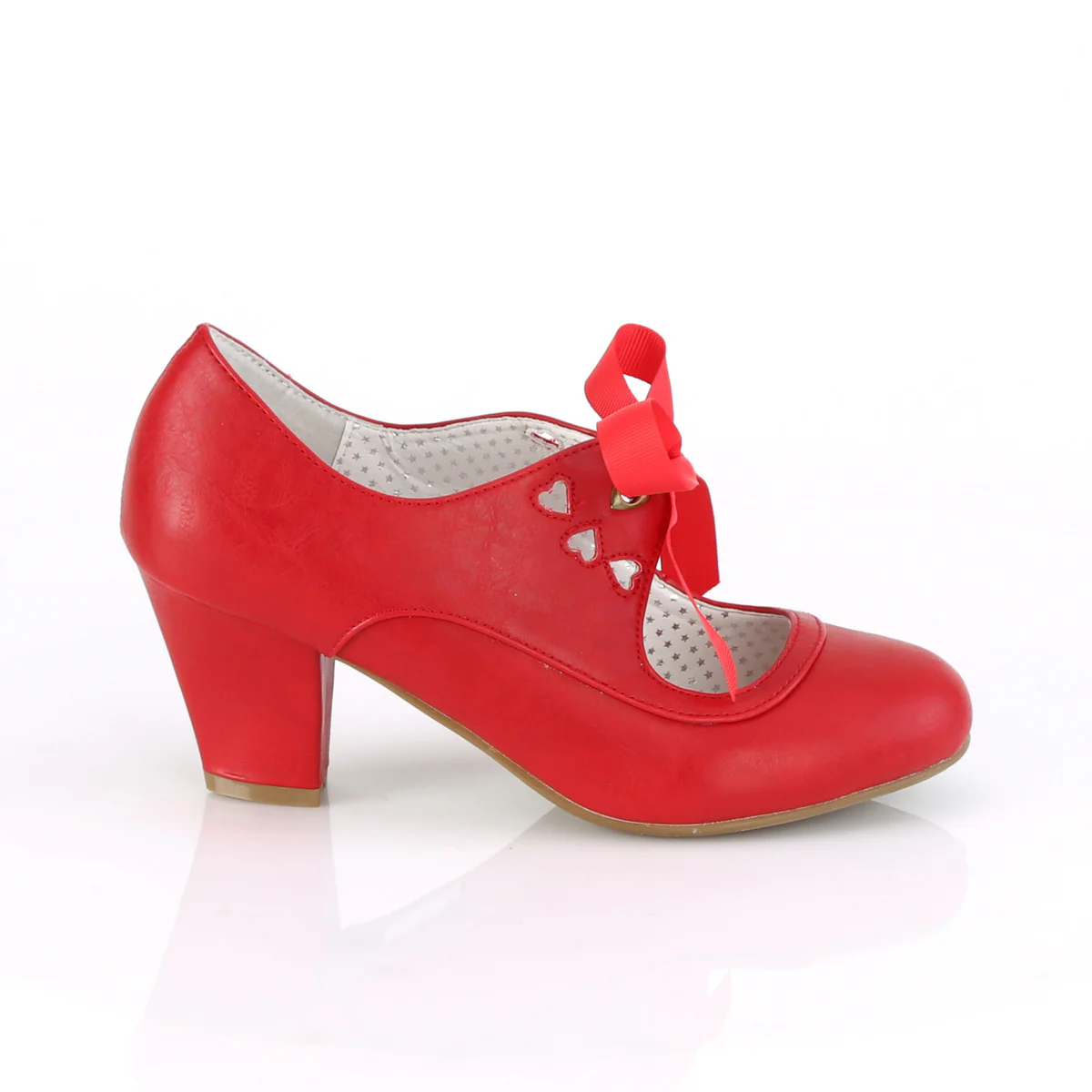 Red 2.5 Inch Vintage Heels - Pin Up Couture WIGGLE-32 - Image 5